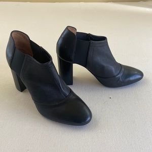 Aquatalia black leather booties